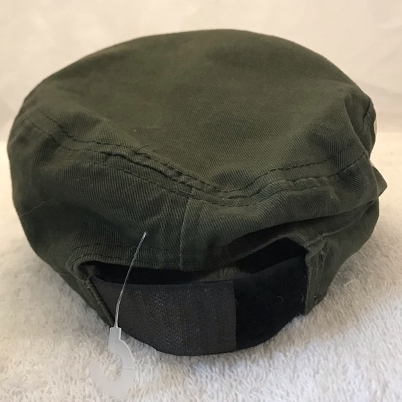 South Africa Adjustable Short Billed Military Style Green Travel Cap - Picture 6 of 9